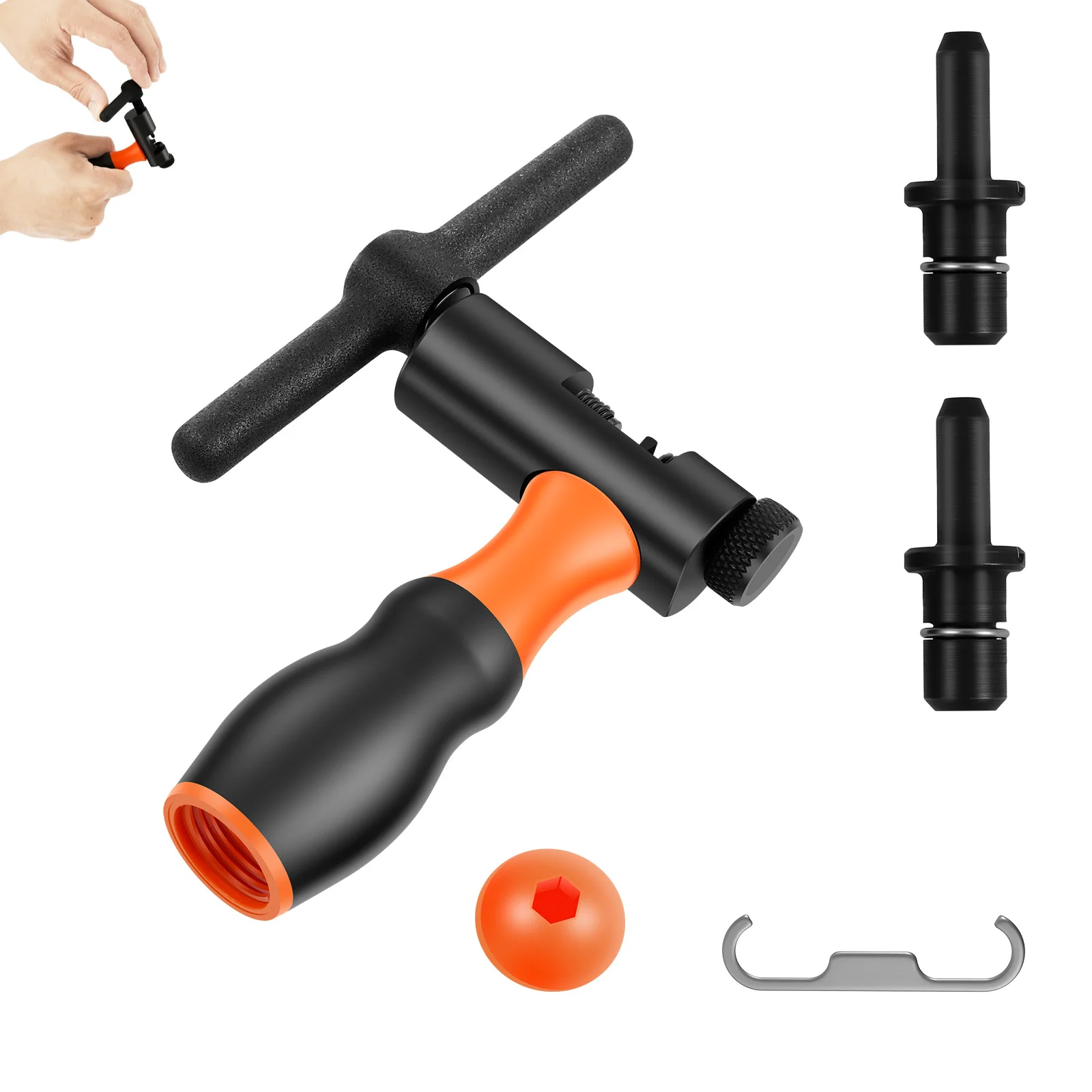 

Carbon Steel Bike Chain Tool Kit Precise Positioning Bicycle Chain Breaker Set Labor Saving Bicycle Breaker Set for Mountain