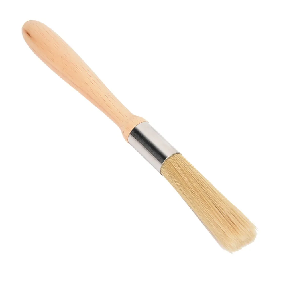 Wooden Handle Coffee Grinder Cleaning Brush Bar Corner Cleaning Durable Coffee Machine Cleaning Brush Handheld Design