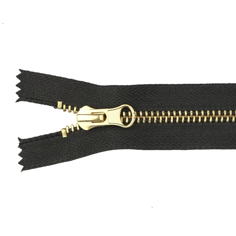 2 قطعة 15-40 سم 5 #   أسود جودة عالية قفل تلقائي قريب الذهب / الفضة سحاب معدني DIY الحرفية للملابس جيب الملابس الأحذية