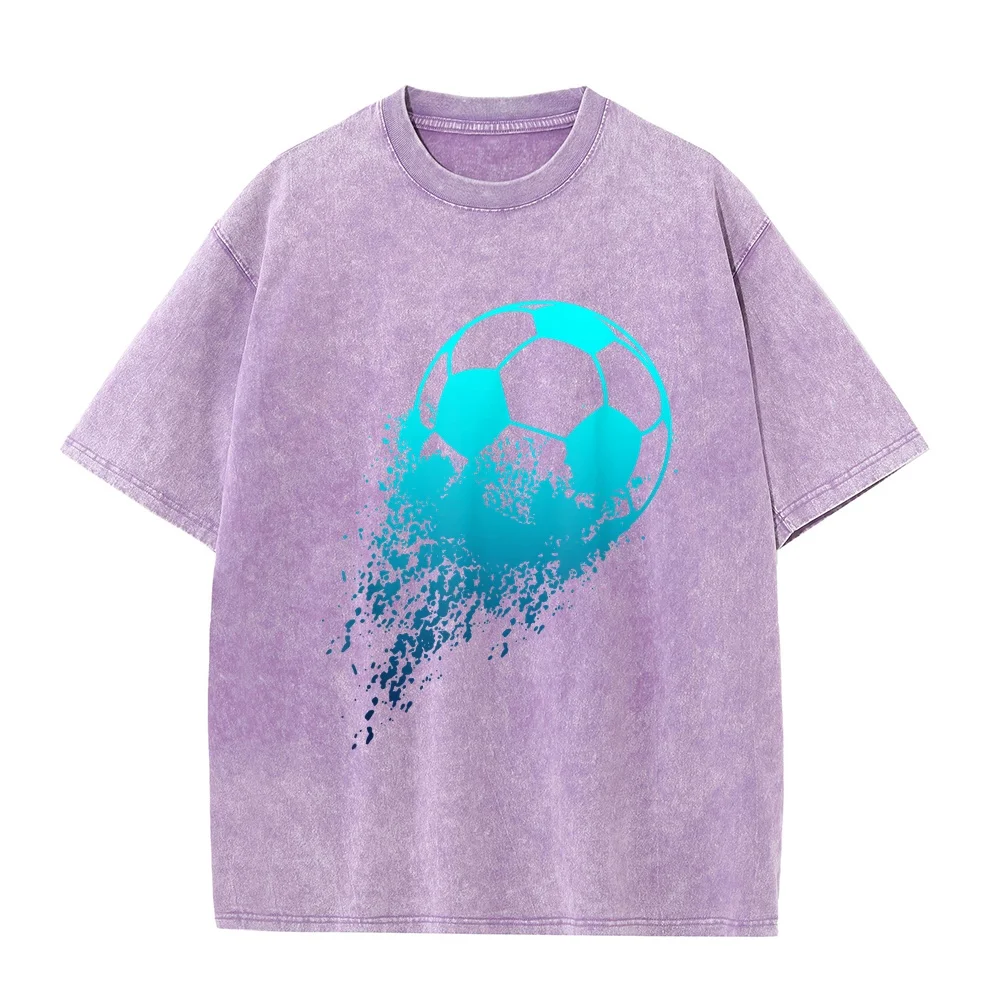 Soccer Player Sport Vintage Men Boys Ball T-Shirt 옷 Graphic Gift For Him Idea Cotton T Shirt Casual Tee Funny Quote Short