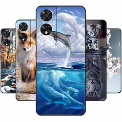 Soft Forest Cover for TCL 505 Case TPU Flower Wolf Silicone Phone Cases for TCL505 Covers Shockproof Fashion Cute Printed Shell