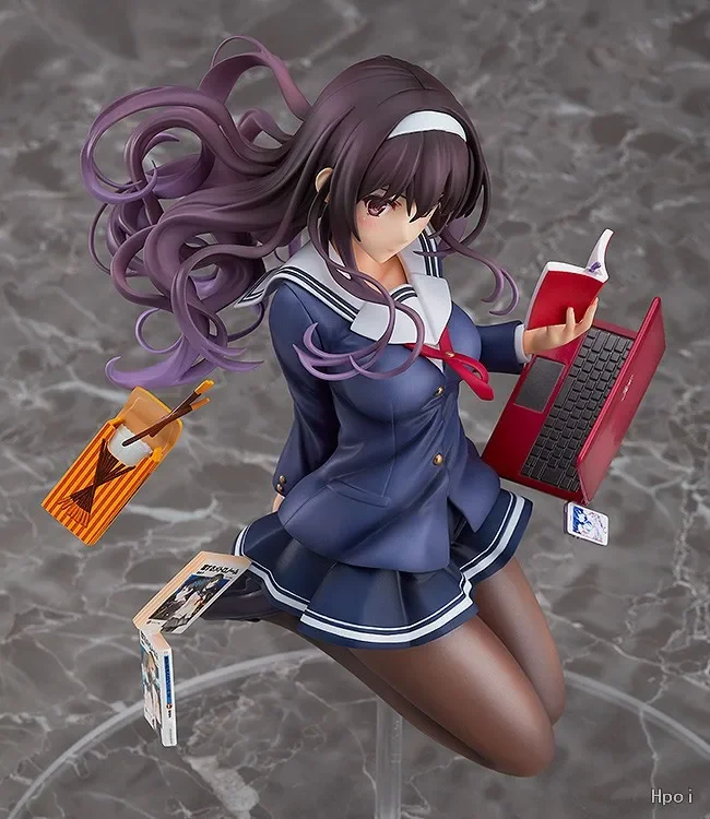 Original Kasumigaoka Utaha Flying Apsaras Estilo PVC Action Figure, Anime Modelo Brinquedos, Presente Boneca Coleção, 21cm, Max Fábrica