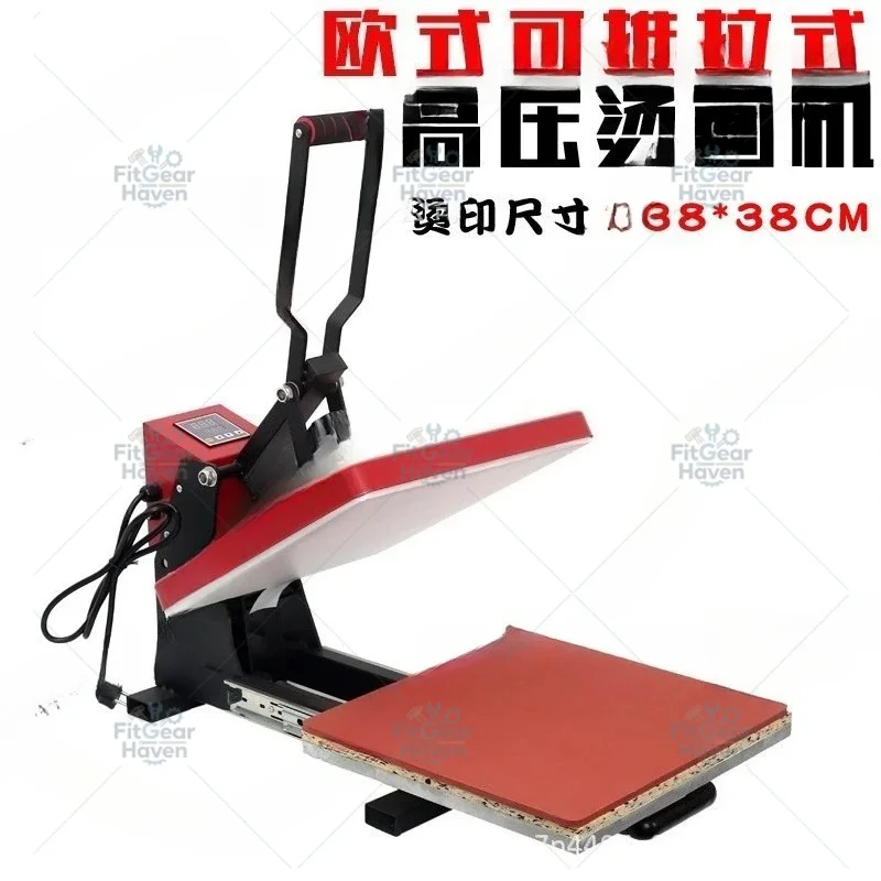 38 * 38T-shirt hot drilling heat transfer printing large size 40 * 60 high pressure heat transfer machine