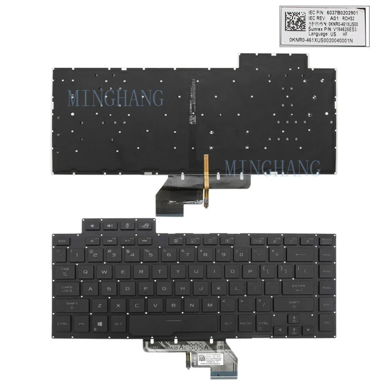 

Новая клавиатура для ноутбука ASUS ROG Zephyrus GA502 GA502D GA502DU, черная, с подсветкой, раскладка US