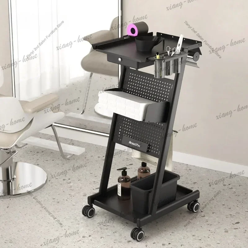 Factory Direct Barbershop Perm & Dye Tools Salon Trolley Modern Simple Iron Art Trolley Multifunctional Salon Furniture Kosmetik