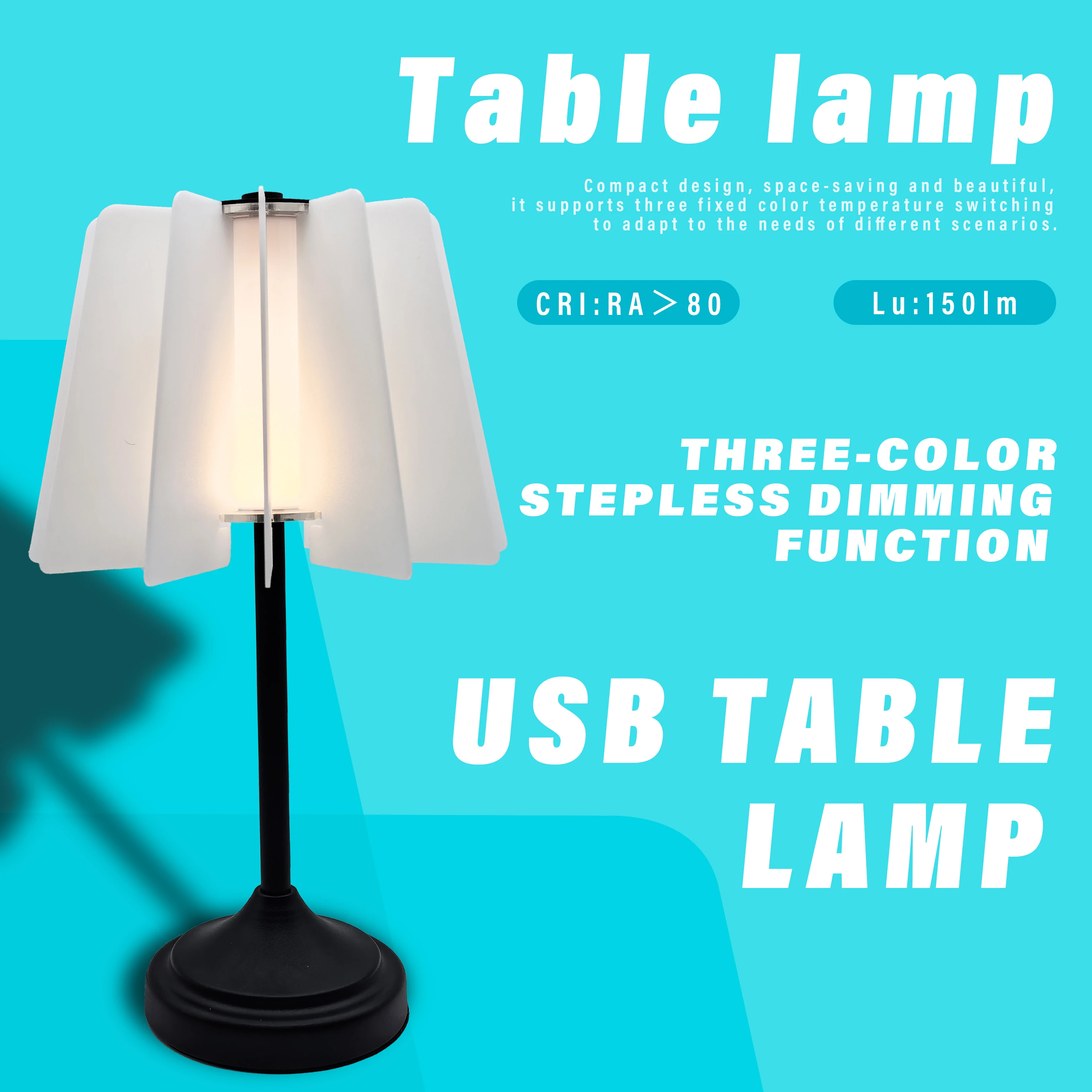 Bedroom bedside table lamp USB plug adjustable DIY acrylic design LED light 3 colors optional night light