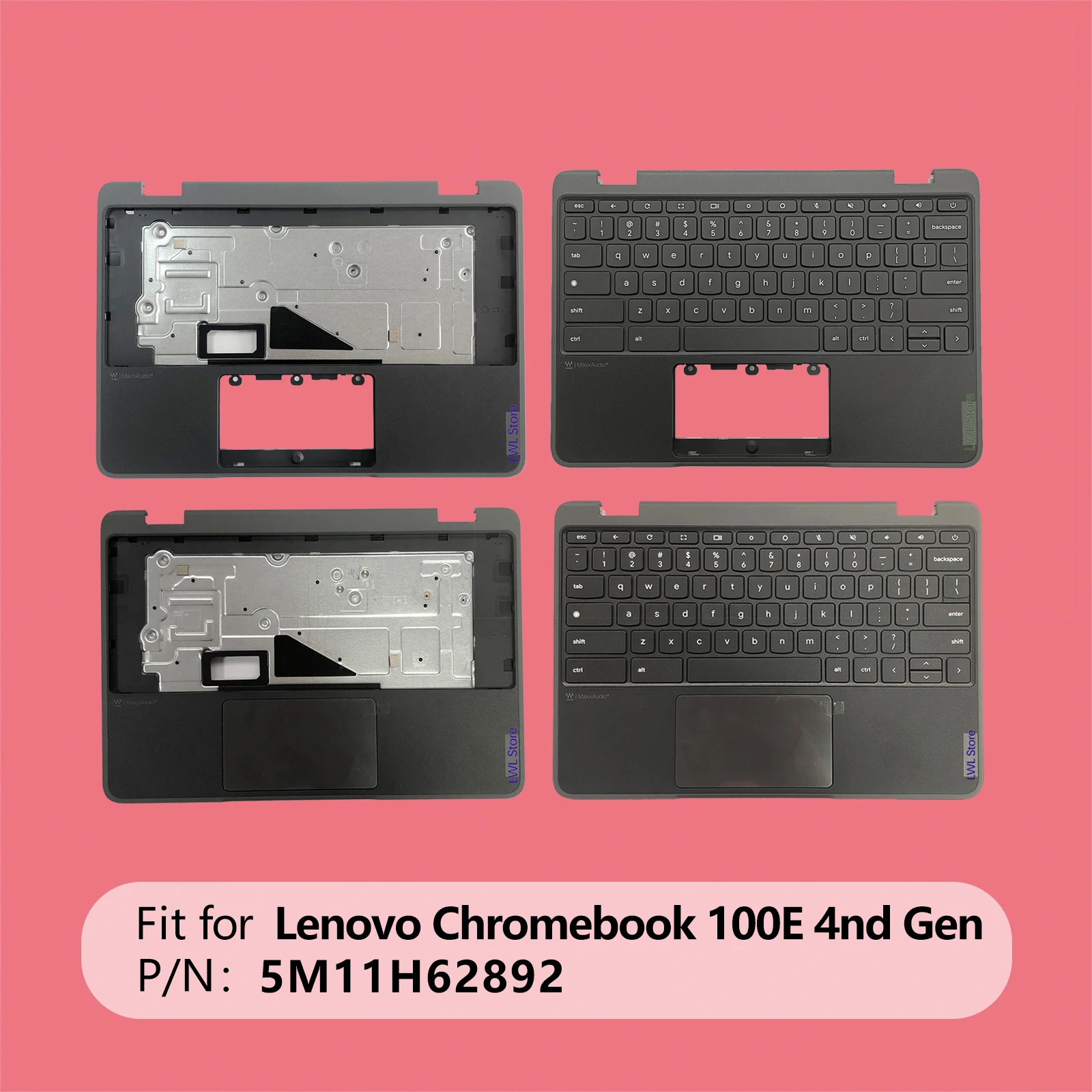 LWL for NEW Lenovo Chromebook 300E Yoga Gen4 Laptop Upper Top Cover Case Palmrest US Keyboard With Touchpad  5M11H62892