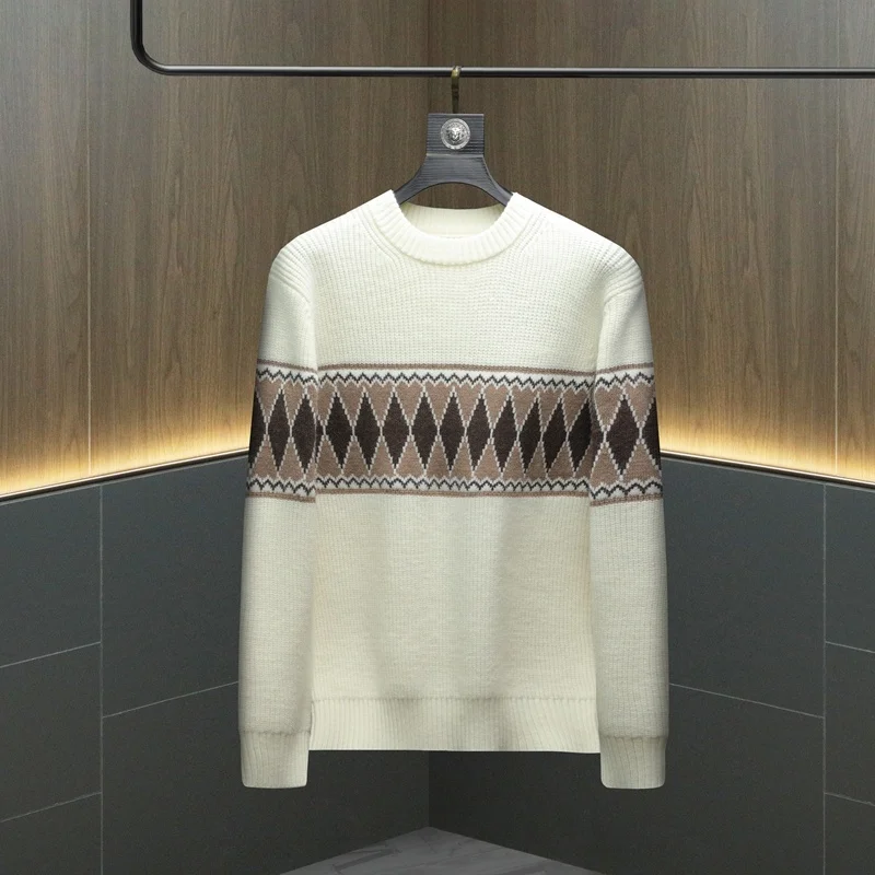 

2025 New Men's Knitted Sweater round Ne Long Sve Casual Faionable High Quali Comfortable Breathable Urban Sle Top
