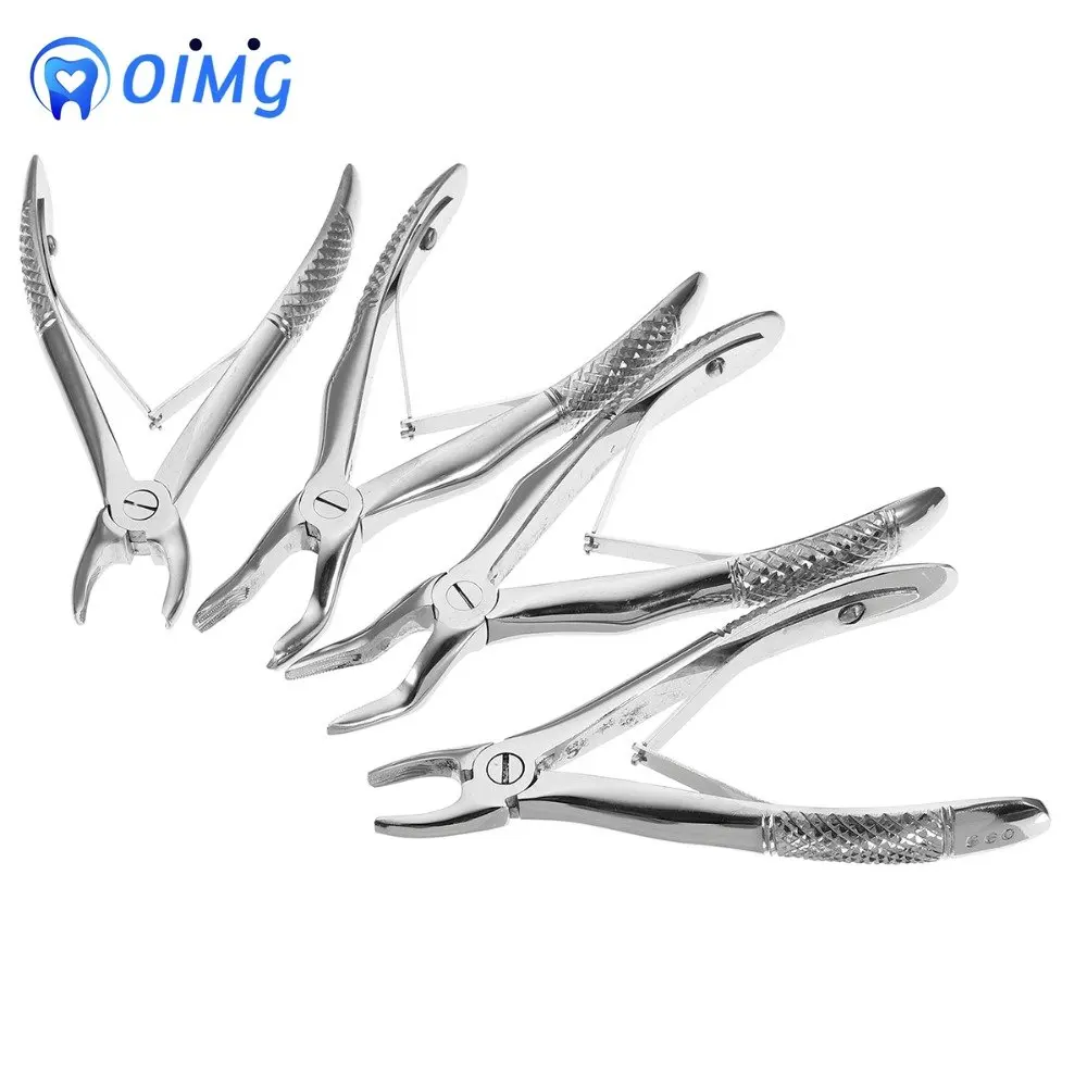 Dental Forceps Children\'s Tooth Extraction Forcep Pliers Kit Orthodontic Dental Lab Instruments Tools 7pcs Stainless Steel