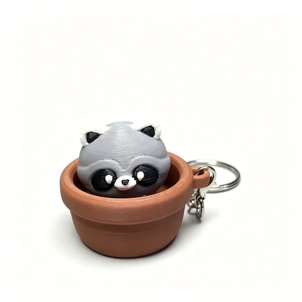 3D Printed Keycap Clicker Pendant Key Ring Button Press Fidget Clicker Keychain Dog Duck Panda Keyboard Fidgets Keychain