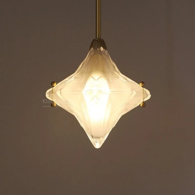 Royi Store Stars All Copper Chandelier Art Deco Glass Restaurant Entrance Island Terrace Bedroom Vintage Bedside