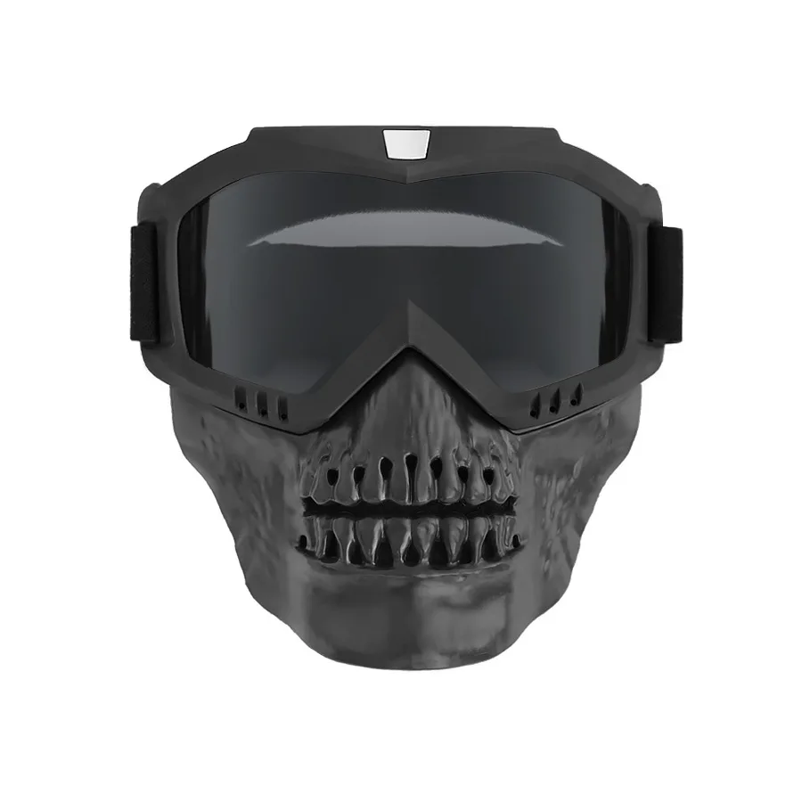 Skull Motorcycle Goggles Mask With Removable Face Mask Motorcycle ATV Racing Goggles Dirt Bike Mx Goggle Glasses Tactical Mask