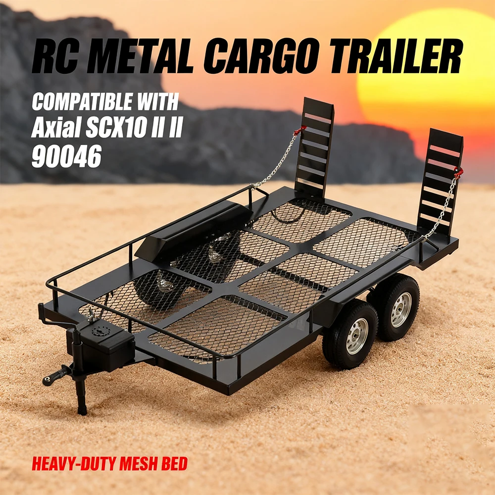 

Металлический комплект прицепа 1/10 — прочный, надежный для RC Crawler Axial SCX10 II III 90046 D90 TRX4 TF2 CC01 Capra Широкая совместимость