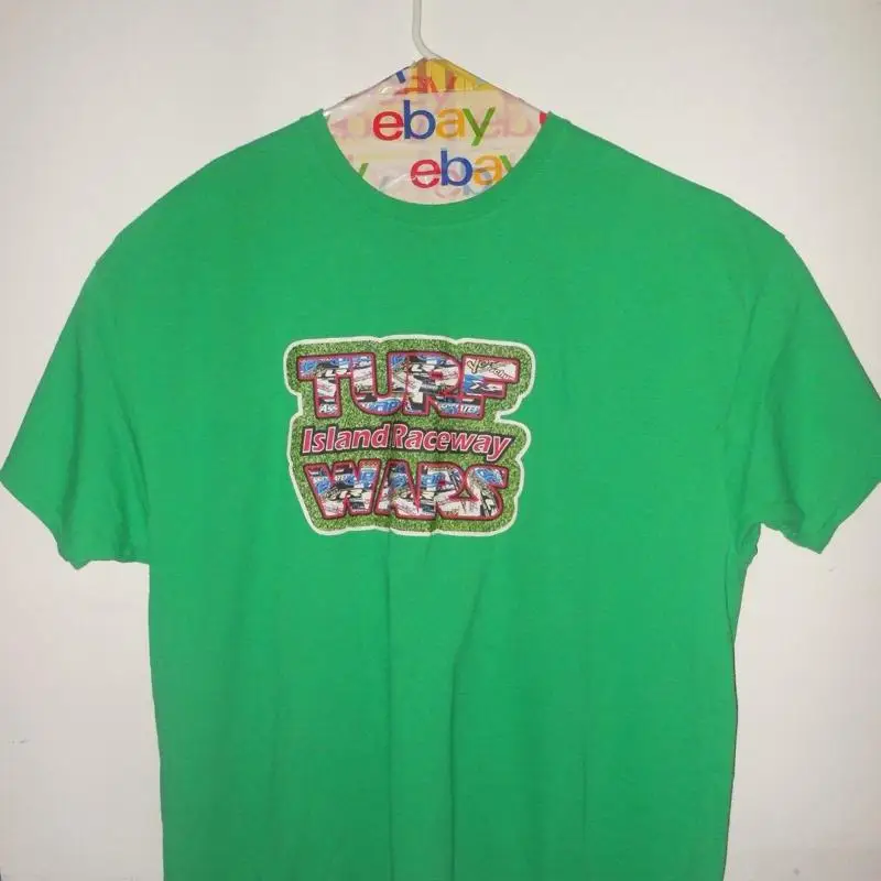 Gilda Ultra Algodão Turf Wars Island Raceway Team Yokomo Camiseta Verde 2XL