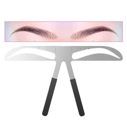 1Pcs Microblading Stainless Steel Eyebrow Shaping Stencil Permanent Makeup Accessories Supply PMU Brow Template Measuring Tool