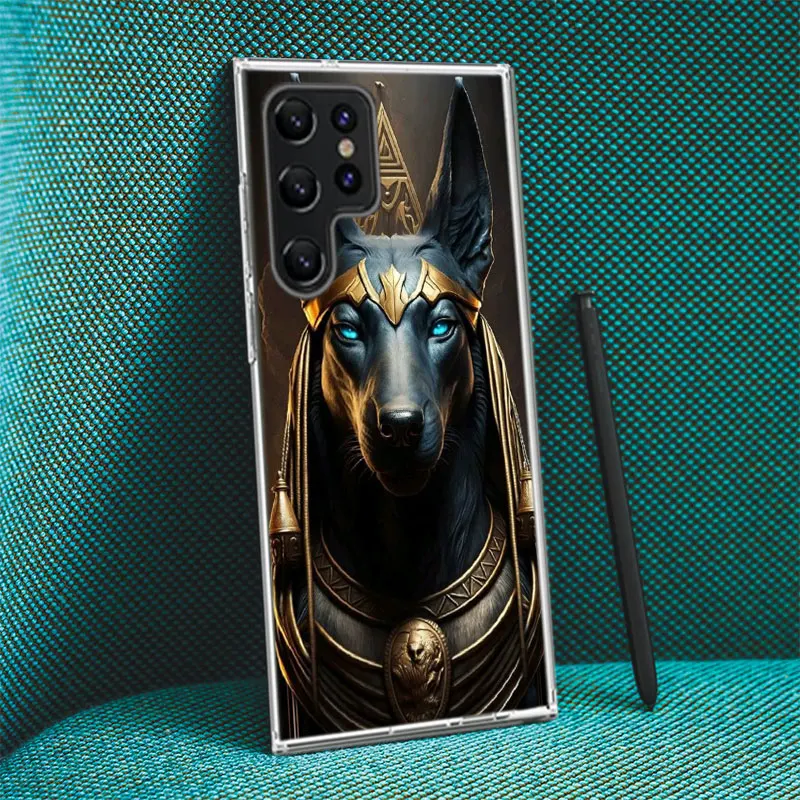 Egyptian Pharaoh's Mummy Cover For Samsung Galaxy S21 S20 S23 FE S22 S24 Ultra Phone Case S10 S10E S8 S9 Plus S7 S6  Edge Clear