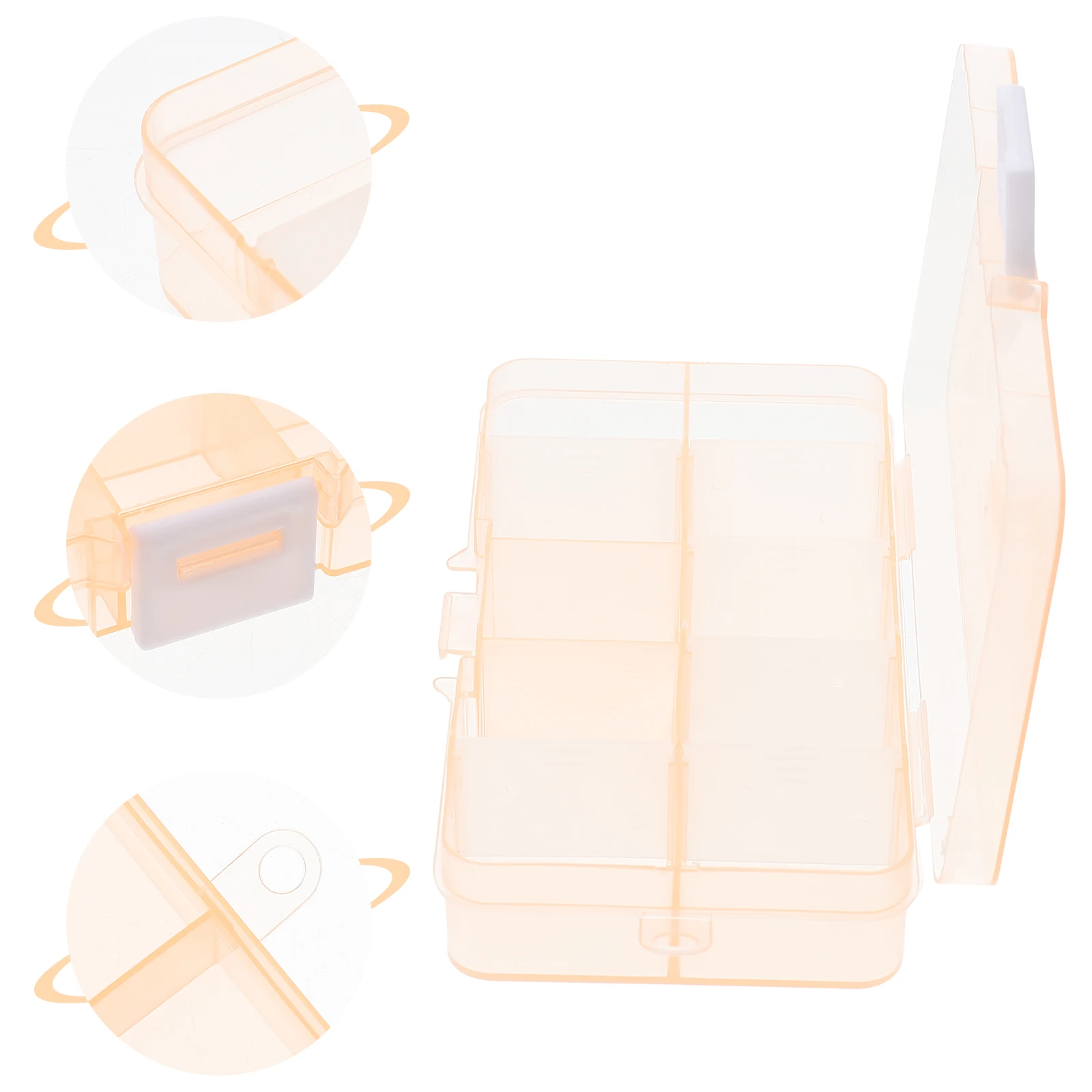

Transparent Multi-Grid Jewelry Storage Box Household Earring Necklace Organizer Display Case Home Decor Desktop Accessory