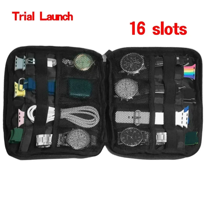 

Multifunction 8 Slots Travel Transport Watch Organizer Watch Box Case Holder Watchband Storage Case for Aple Watch Band Strap