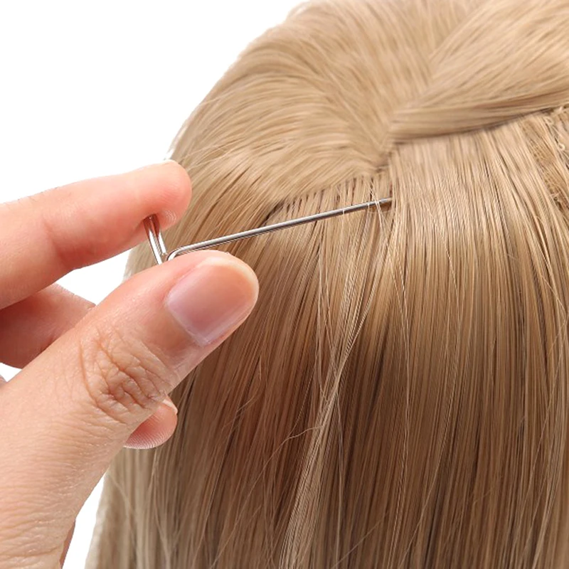 100Pcs Wig T Pins for Holding Wigs Silver 26-54MM Long T-pins Styling Tools For Wig Display Macrame Modelling with Box