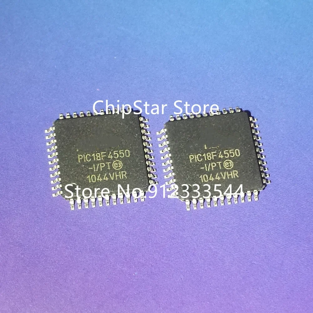 2-10pcs  PIC18F4550-I/PT PIC18F4550 TQFP44 8 Bit MCU Flash PIC18 Family PIC18F45xx Series Microcontrollers 100%New And Original