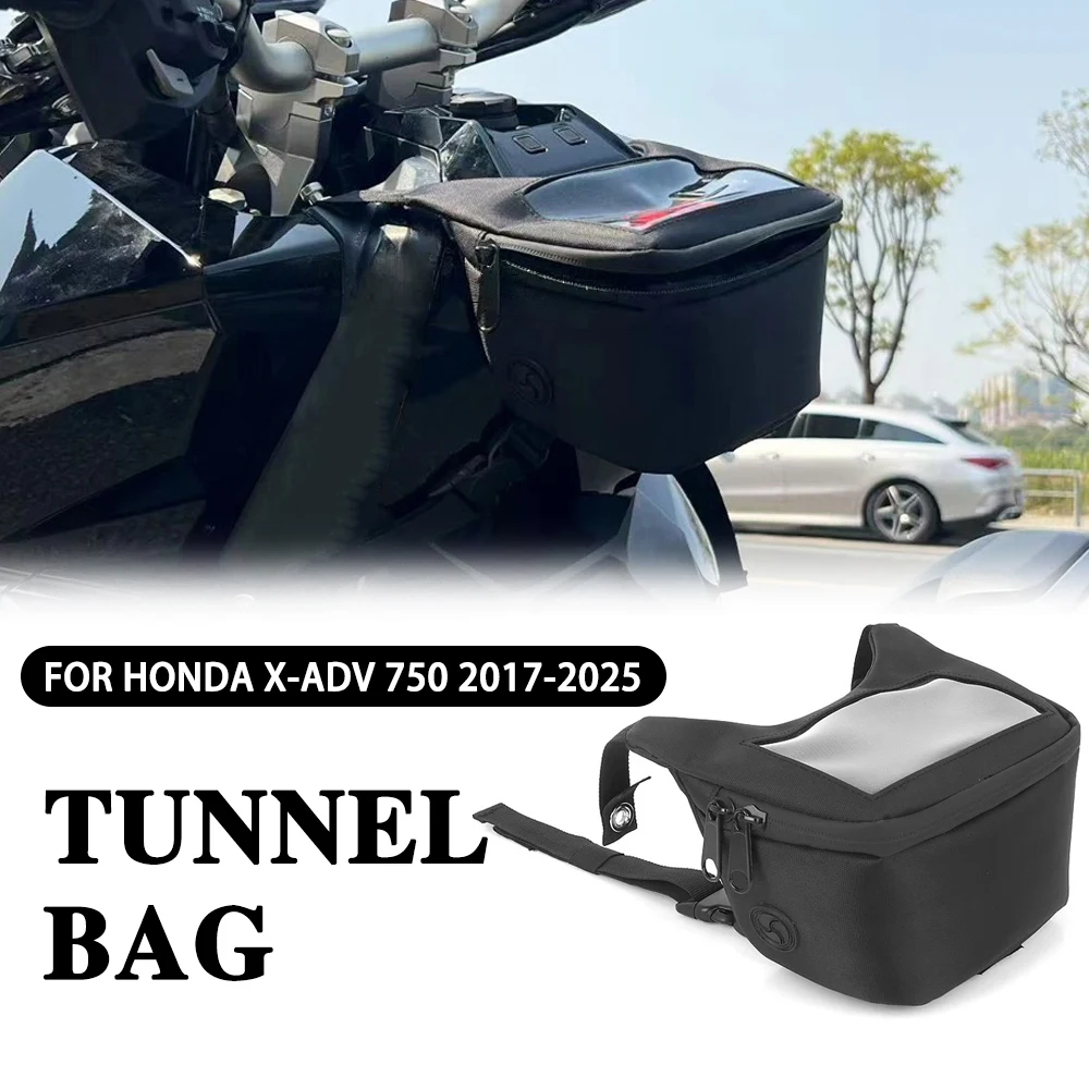

For Honda X-ADV 750 2017-2025 Motorcycle Tunnel Bag Waterproof Black Tank Bag X-ADV 750 Motorcycle Accessories