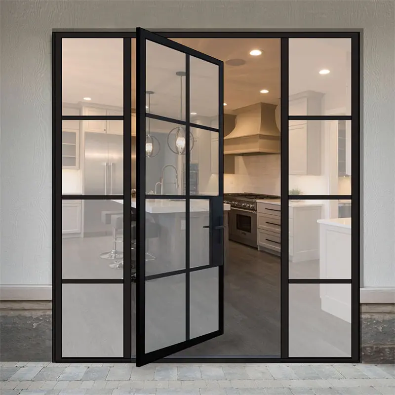 Carefully Designed Entrance Aluminum Glass Door High End Security Revolving Doors All Weather Household Anti Peeping Pivot Doors