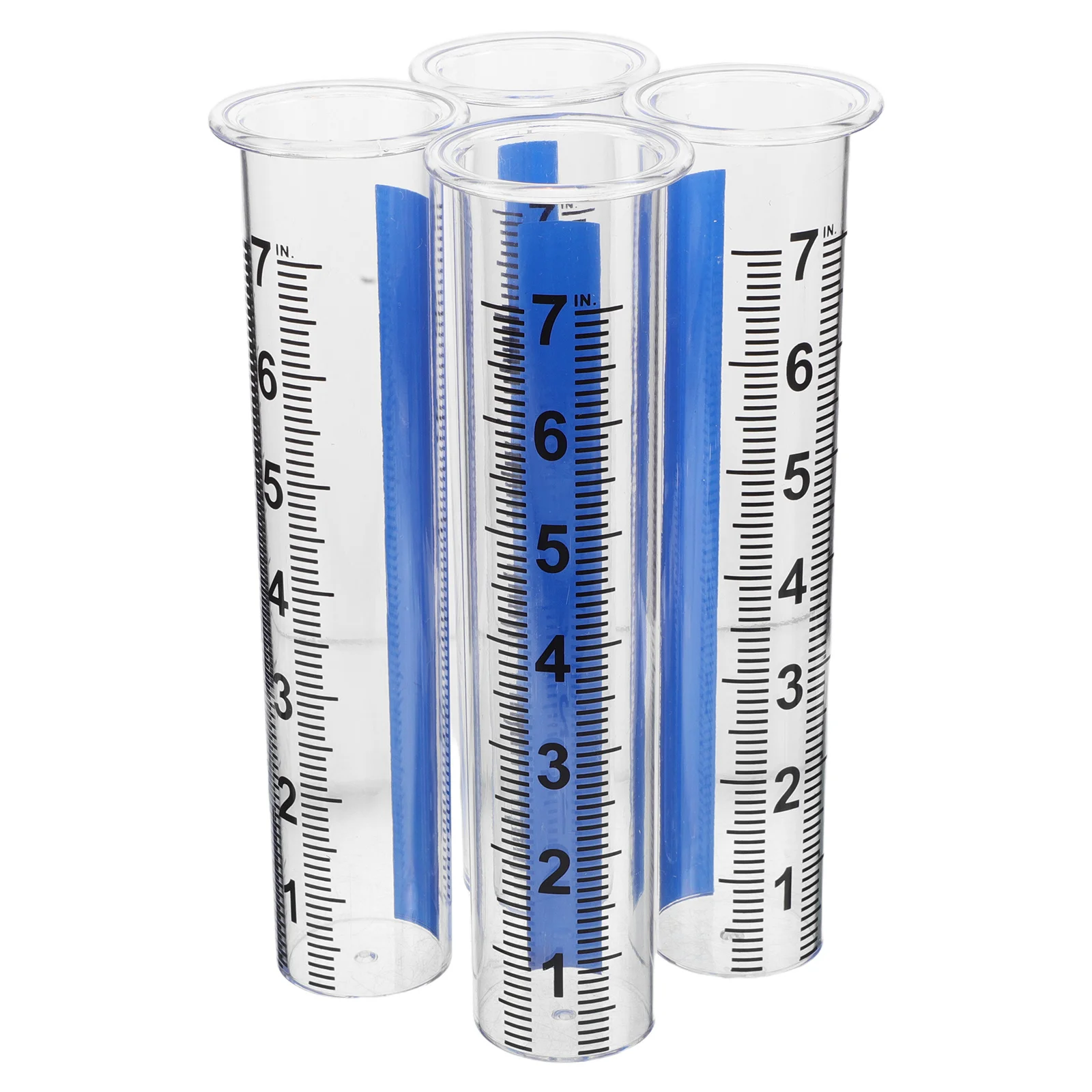

4pcs Outdoor Rain Gauge Transparent Plastic Replacement Tube For Lawn Yard Garden Irrigation Accurate Water Measurement Durable