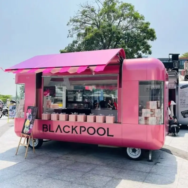 

Customized Food Truck Mobile Catering Trailer Food Vendor Cart Ice Cream Outdoor Concession Stand Food Trailer