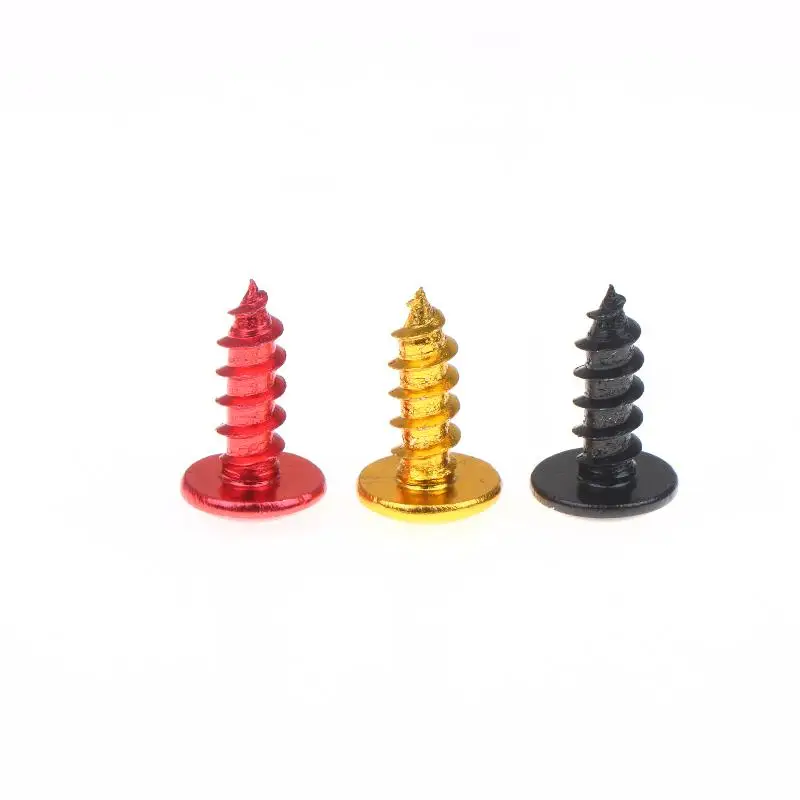 M5x14 Colorful Self-Tapping Screws 30Pcs High Hardness Aluminum Alloy Decorative for Car Interior Modification Use