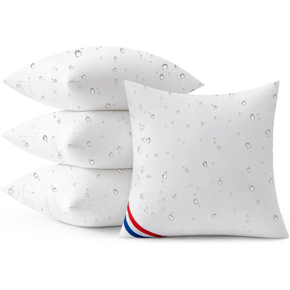 

Outdoor Pillows Pack of 4 18x18 Inch Pillow Inserts Waterproof Decorative Throw Pillow Inserts, Square Water Resistant Pillow or