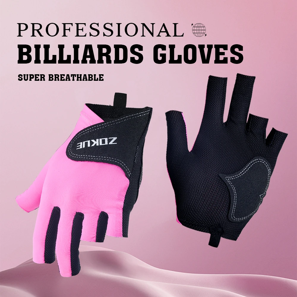 ZOKUE Glove Left Hand Medium High Quality Ballteck Korea Carom Glove 3 Fingers Professional Pool Glove Billiard Accessories