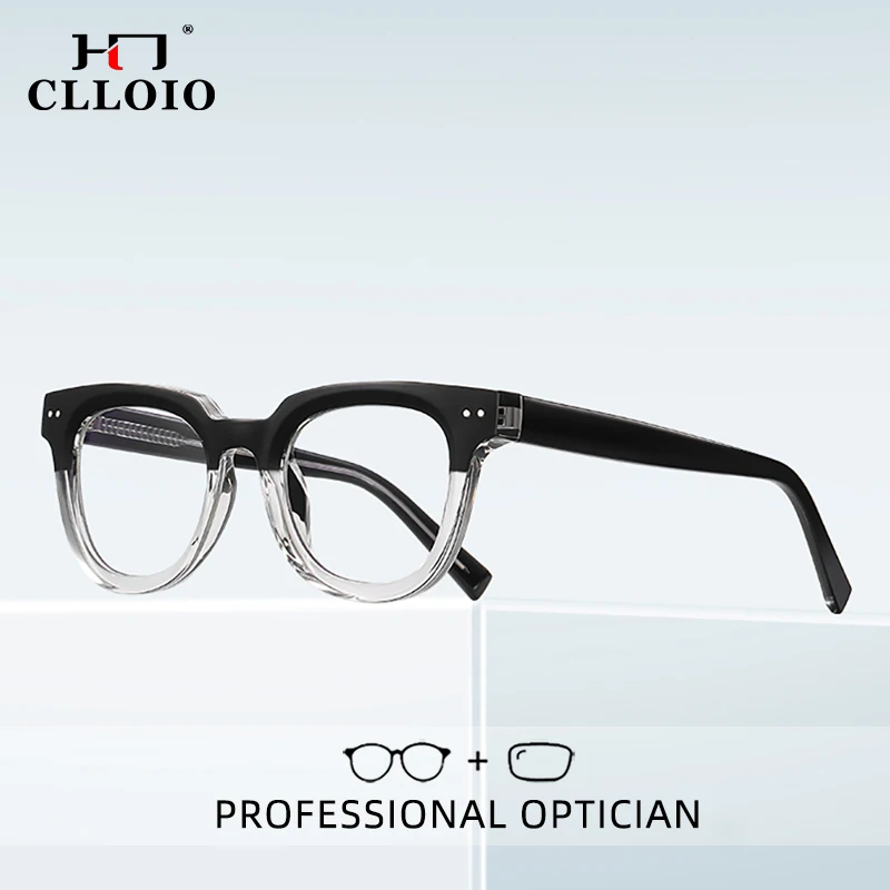 

CLLOIO Women's Oval Cat's Eye Fashion Eyeglasses Prescription Customized Myopia Hyperopia Anti-Blue Light Reading Glasses PF2120