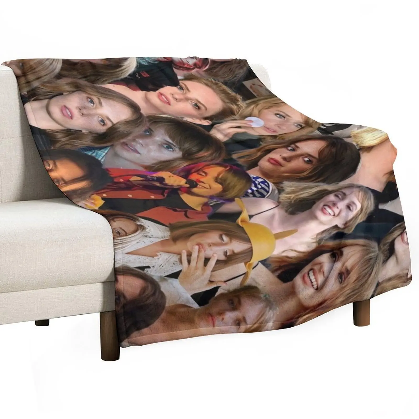 

Maya Hawke Photo Collage Throw Blanket Picnic Cute warm for winter Multi-Purpose Blankets