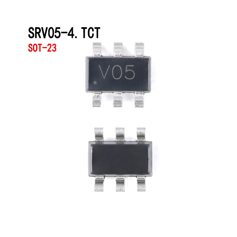 10PCS/Lot SRV05-4 SRV05-4.TCT V05 SRV05 Unidirectional TVs / ESD Diode SMD SOT23-6 New Good Quality Chipset