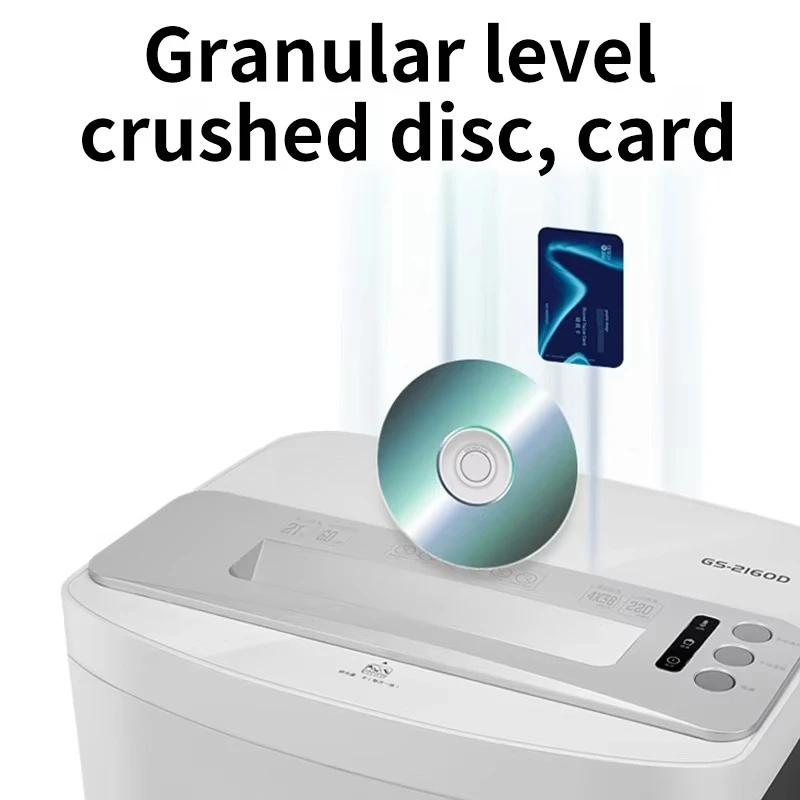Household Shredder Runs for 60 Minutes, 33L Fragile Card Disc Level 4 Confidential Office Commercial Shredder