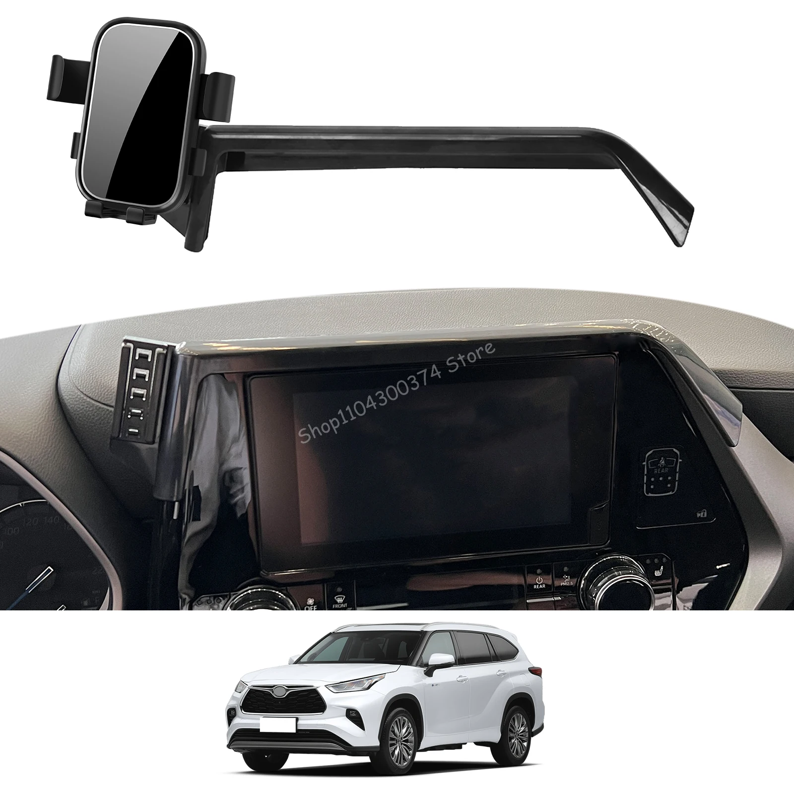 

Car Mobile Phone Holder for Toyota Highlander Kluger 2020~2023 XU70 GPS Bracket Navigation Stand Auto Accessories