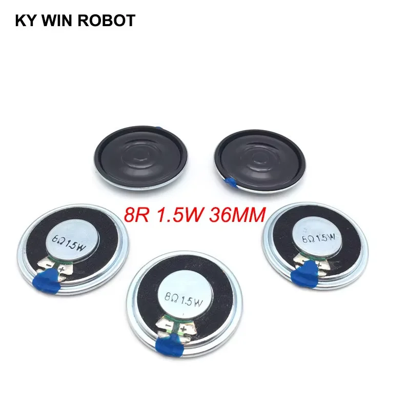 2 pz/lotto Nuovo Mini altoparlante Ultra-sottile 8 ohm 1.5 watt 1.5 W 8R altoparlante Diametro 36 MM 3.6 CM spessore 5 MM