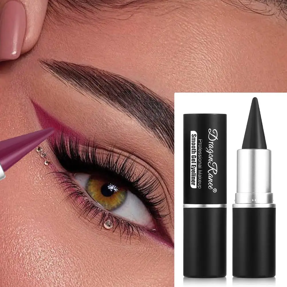 Crayon Eyeliner Gel à paillettes mates, lisse, imperméable, maquillage rapide, correcteur sec durable, stylo Eyeliner, yeux bruns, tapis Long bleu T7D4