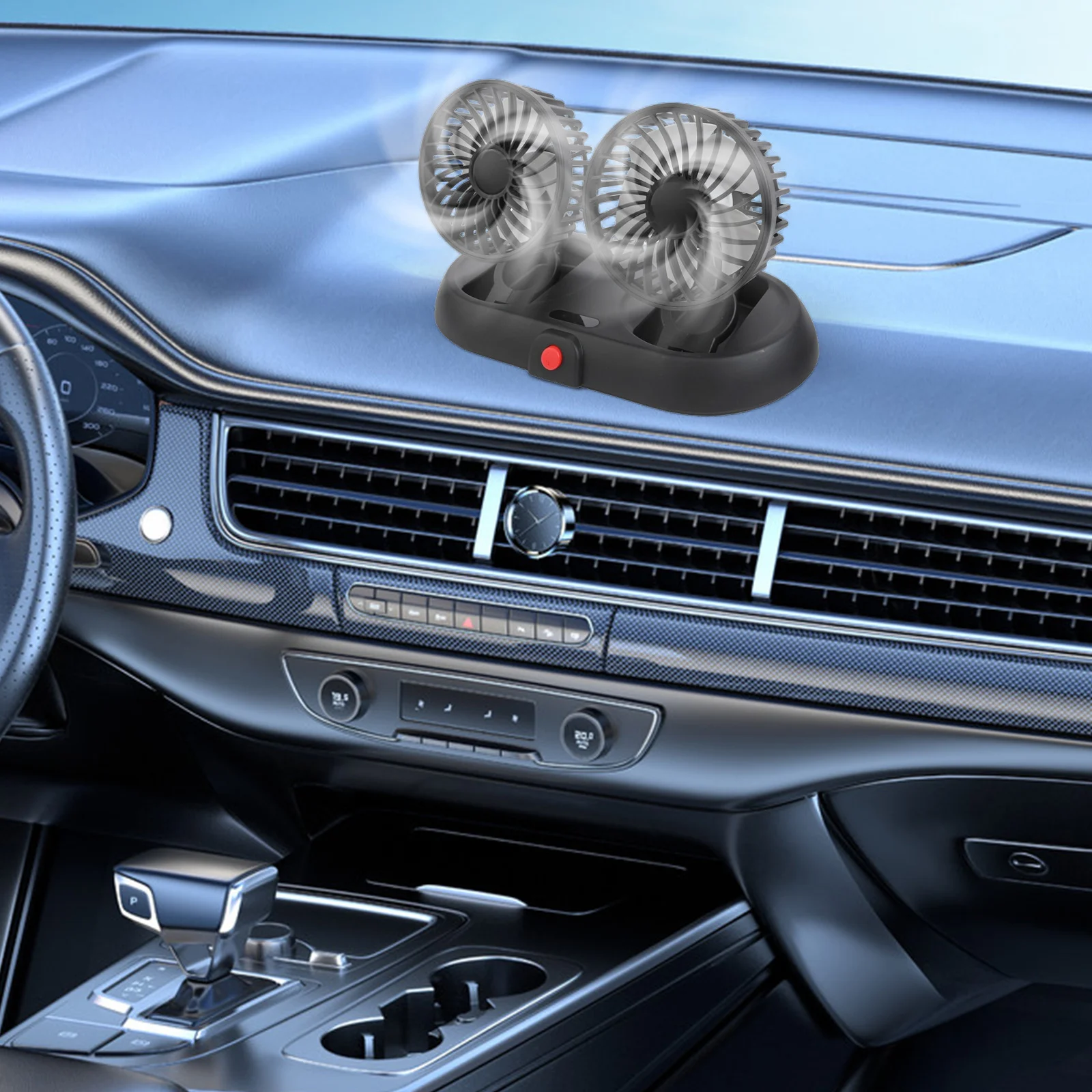 360 Degree Airflow Car Fan In-Car Use Lightweight And Easy To Install Compatible With Most Vehicles For Boats For Minivans