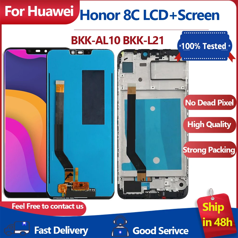 

100% Test New 6.26'' LCD For Huawei Honor 8C LCD Display Touch Screen Digitizer Assembly For Honor 8C BKK-AL10 BKK-L21 LCD