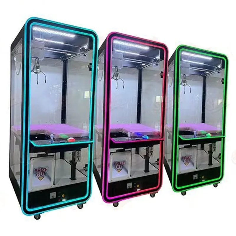High-Tech Interactive Claw Crane Machine Transparent Glass Design for Arcade Centers & Amusement Parks