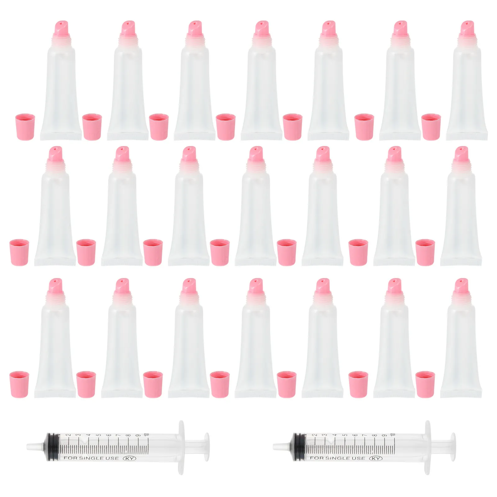 40Pcs 10Ml Empty Lip Gloss Tubes Leak Proof Lightweight Lip Gloss Bottles for Handmade Cosmetics DIY Lipstick Making on The Go