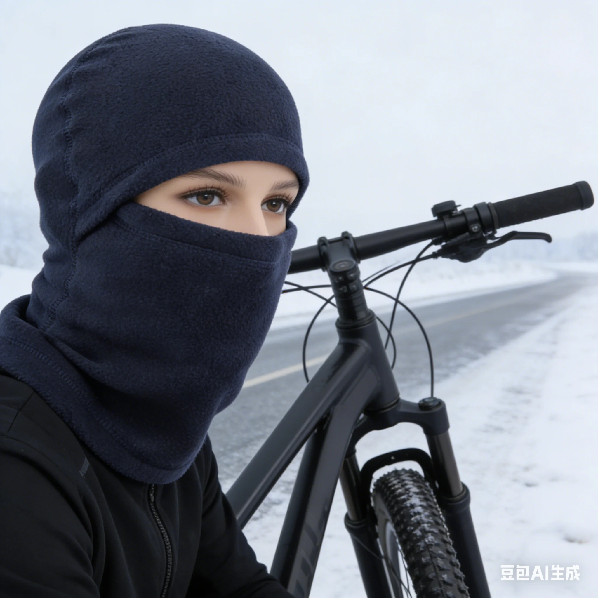 

Велосипедная маска для лица из флиса, многофункциональная ветрозащитная теплая крышка для шеи, лыжная шапка, уличные зимние велосипедные головные уборы, аксессуары