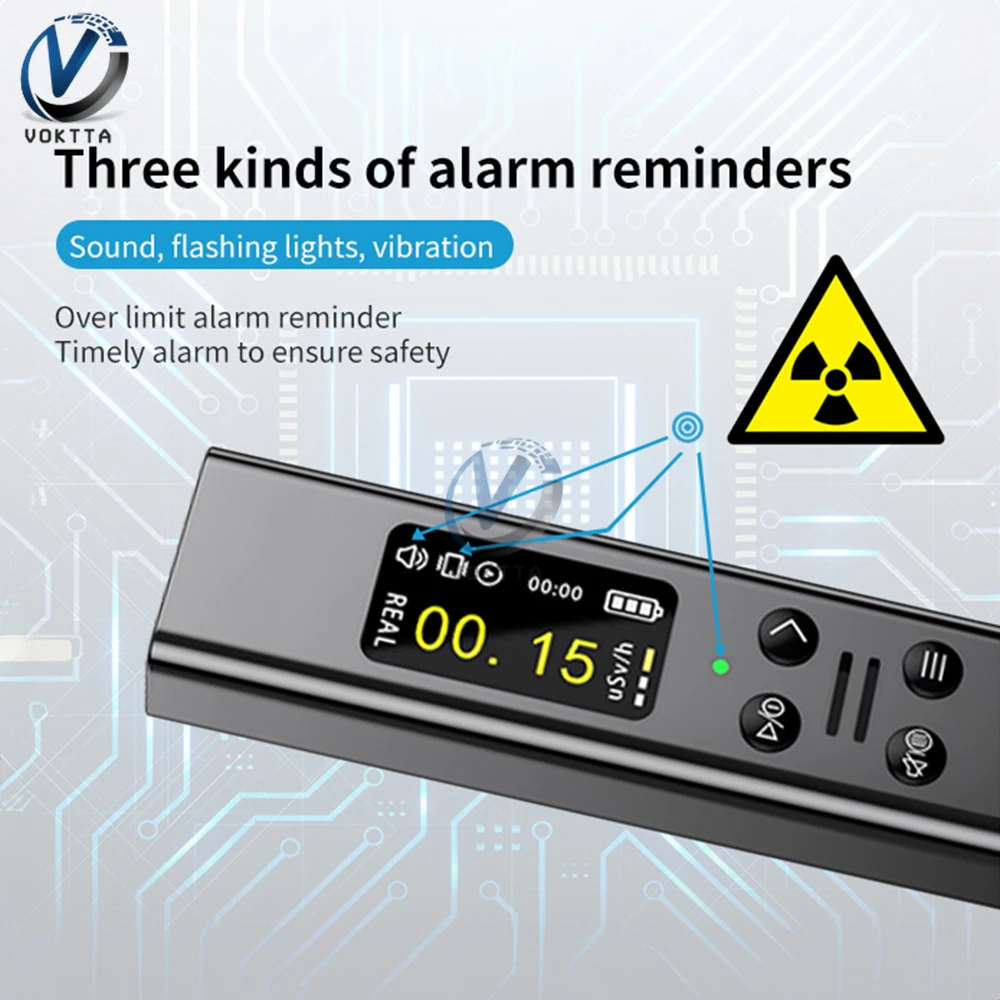 Digital Nuclear Radiation Detector Portable Electromagnetic Radiation Tester High Precision Geiger Counter Radioactive Tester