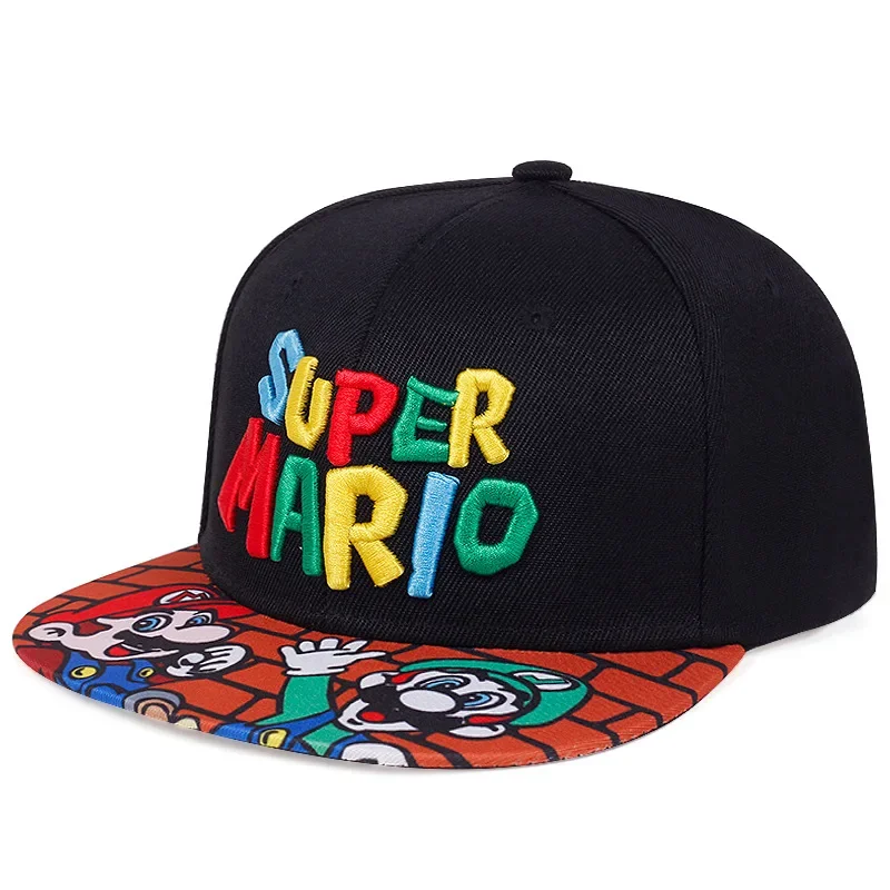 Mario Bros Embroidery Cap Boy Girl Baseball Hat Summer Sunhat Parent-child Cartoon Anime Outdoor Sport Shade Caps Birthday Gifts