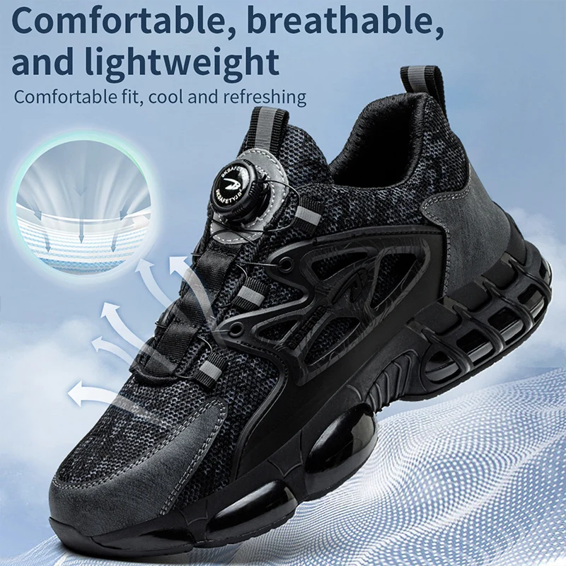 Rotating Button Safety Shoes Men 4