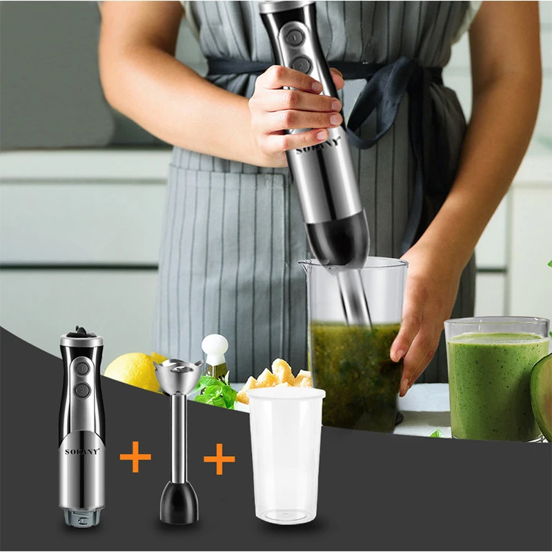 Electric Hand Blender 8 in 1 Food Mixer 700W With Meat Grinder Egg Beater Food Processor