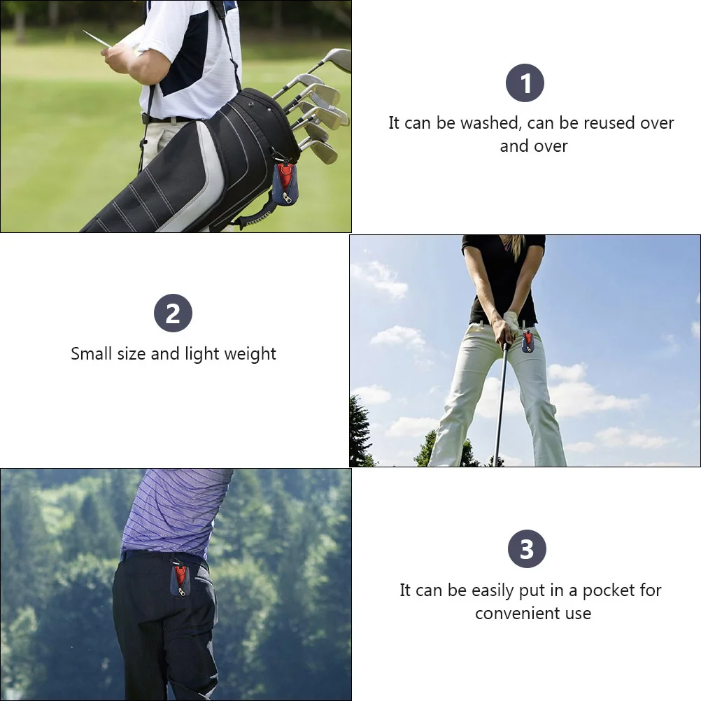 

1Pcs Golf Waist Bag Portable Mini Ball Cleaning Cloth Golf Ball Cleaner Lightweight Pocket Accessory Waist Bag