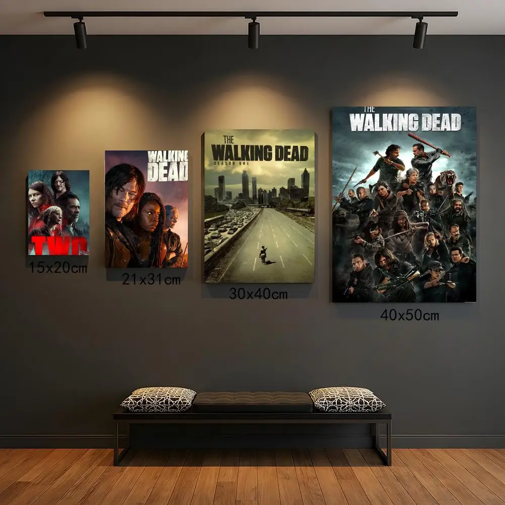 tv series T-The Walking Dead-D Poster Peel and Stick Wall Art for Cafe Office Bar and Home Decoration