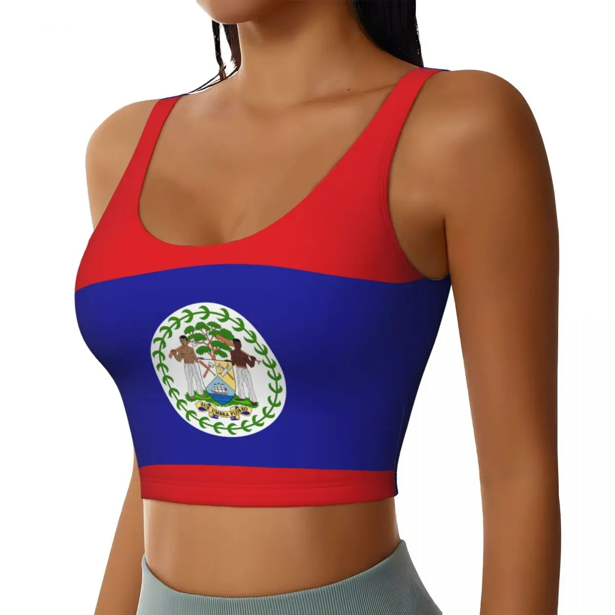 2026 Belize Flag Print Women Activities Sports Vest Yoga Vest Workout Vest for Women Lightweight Trendy
